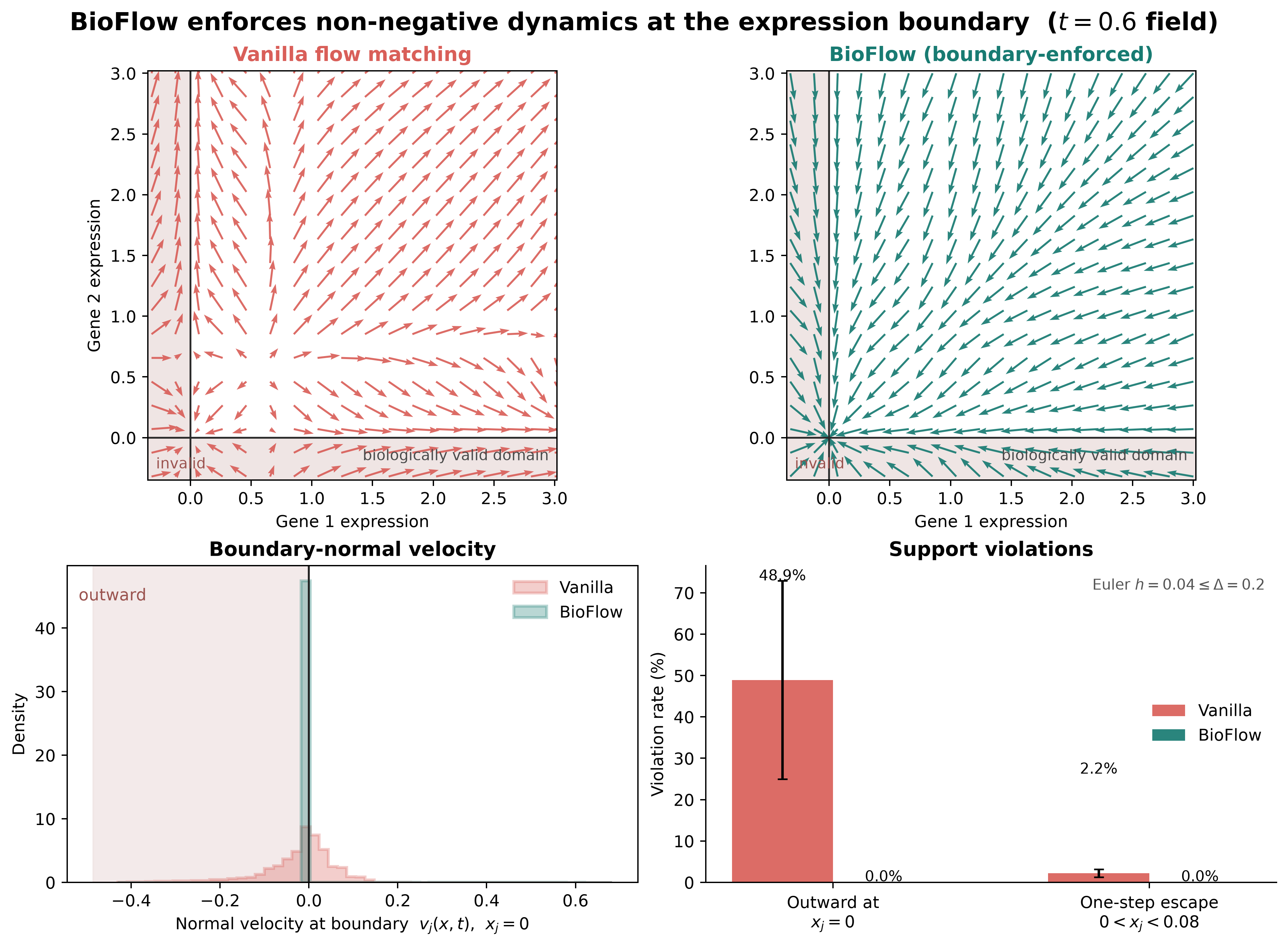 Poster analysis of boundary velocities and support violations