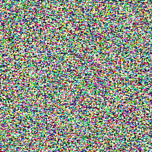 A natural image emerging from noise through a generative denoising process