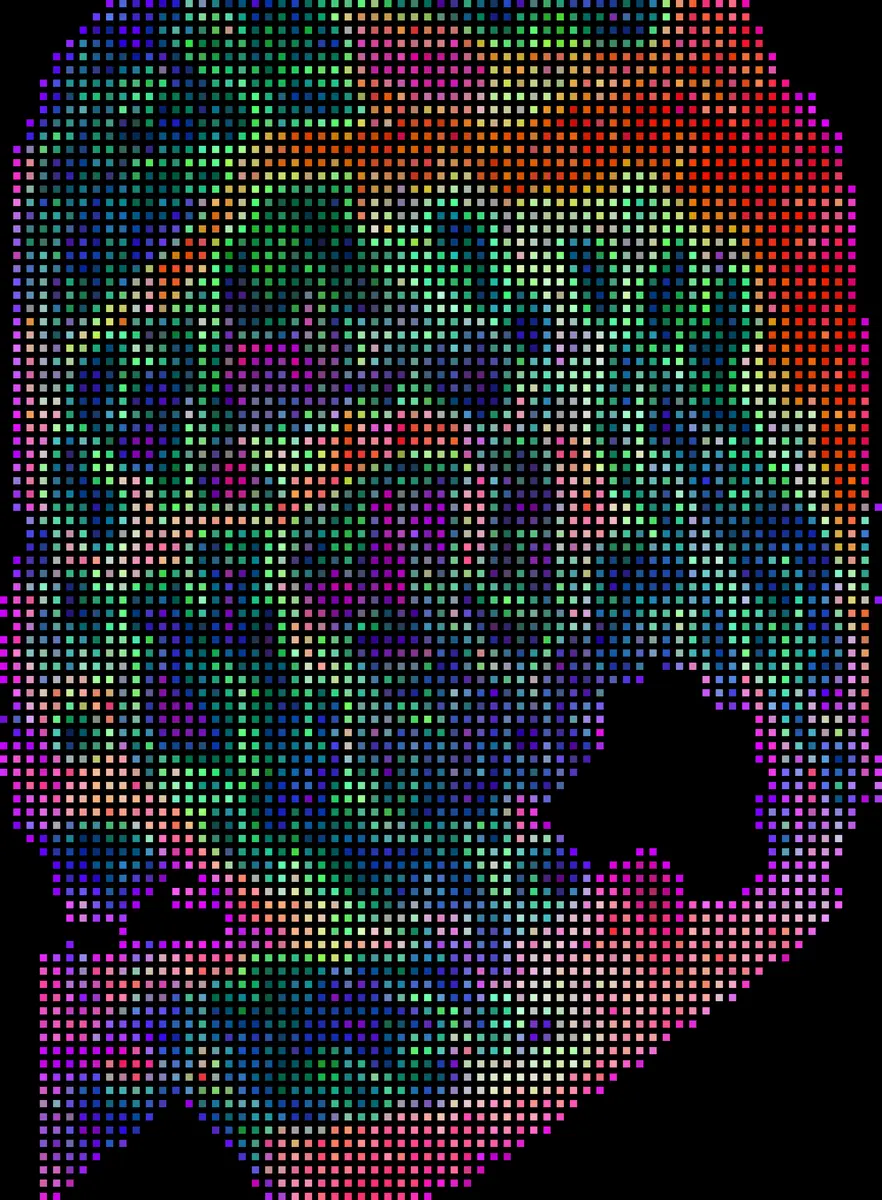 COAD TENX111 tissue represented by GenBio PathFM PCA colors